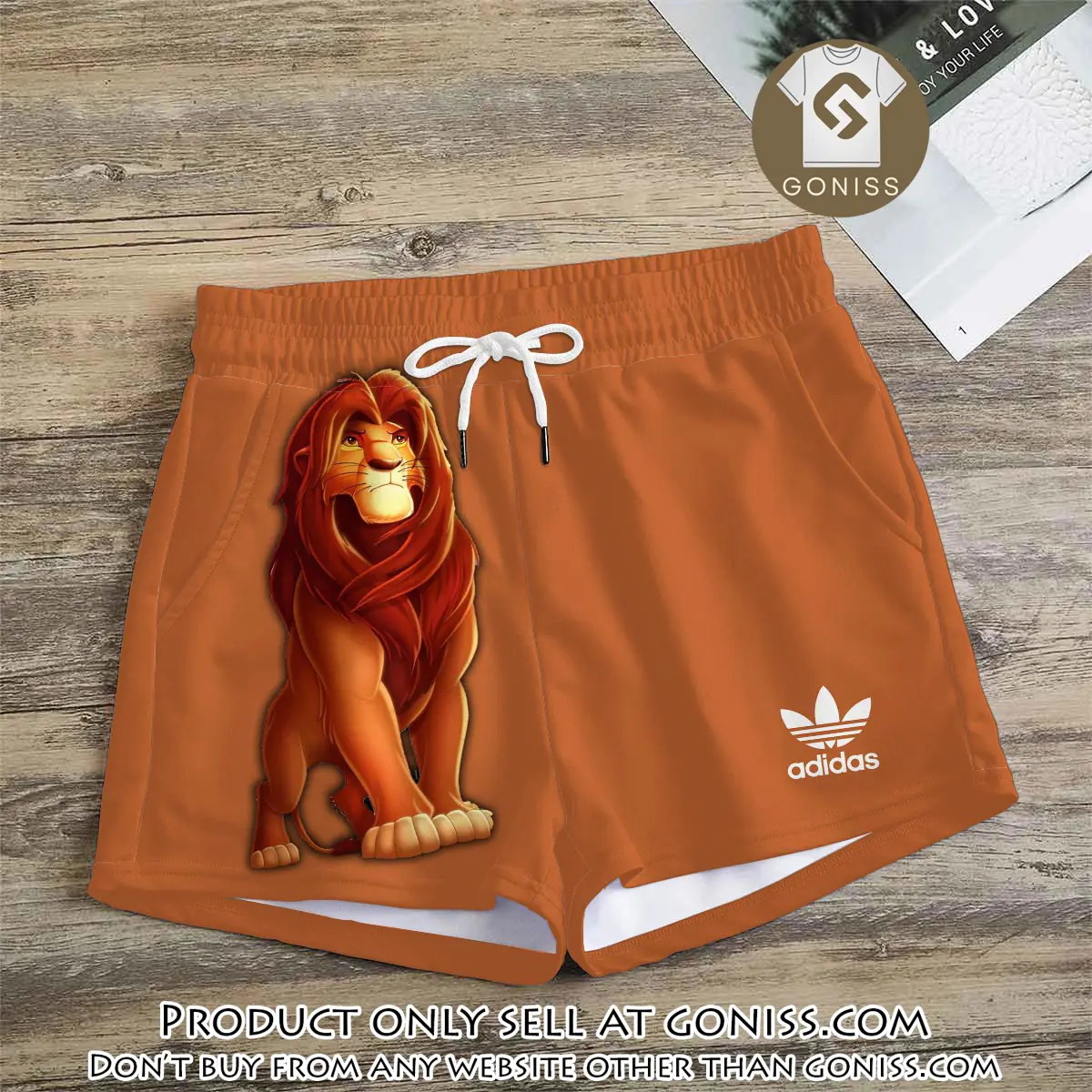 Premium lion king in adidas women shorts lady beach shorts wms1081 gn1228789